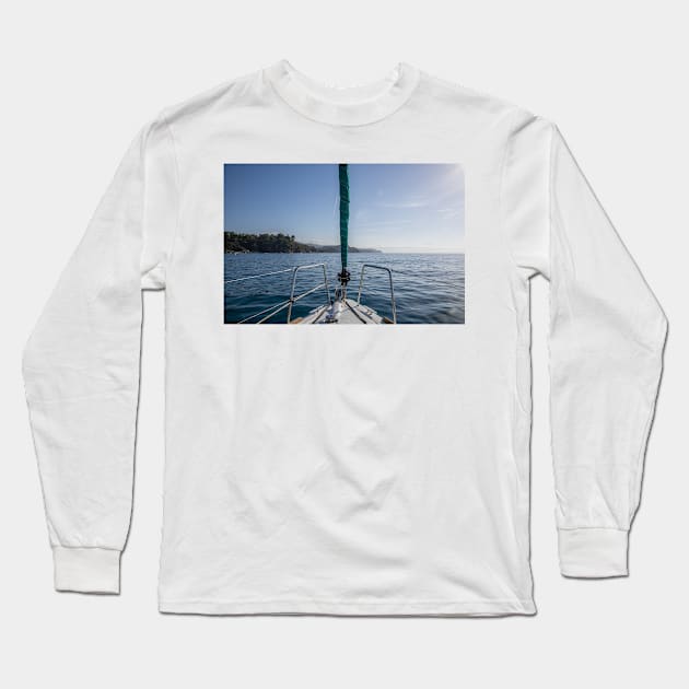 Sailing Yacht Happiness Long Sleeve T-Shirt by Elusive Edamame